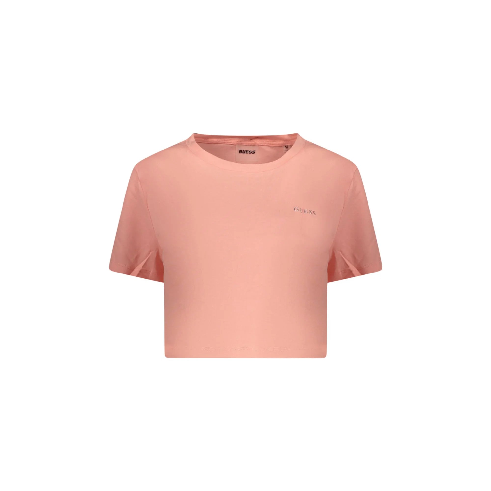 GUESS JEANS T-SHIRT MANICHE CORTE DONNA ROSA