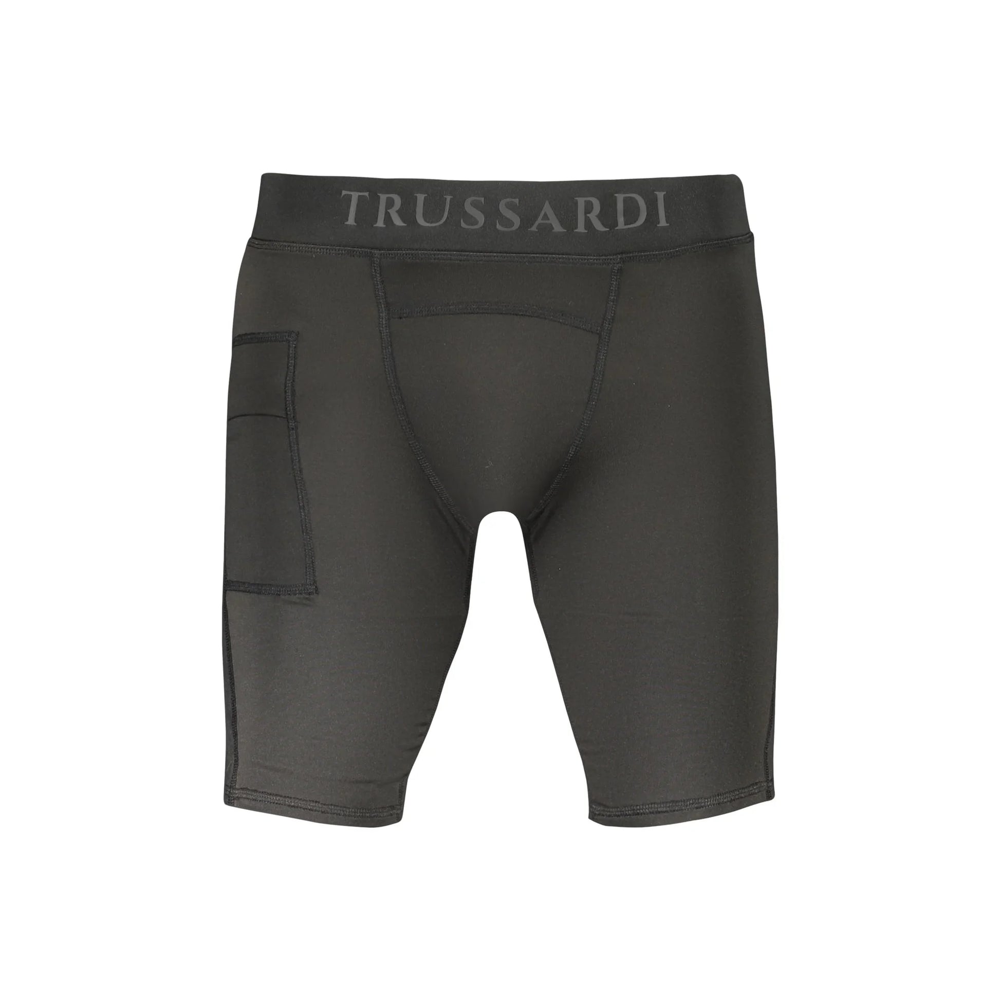 Trussardi Pantaloni Leggins Uomo Nero Stampa Logo - foto prodotto