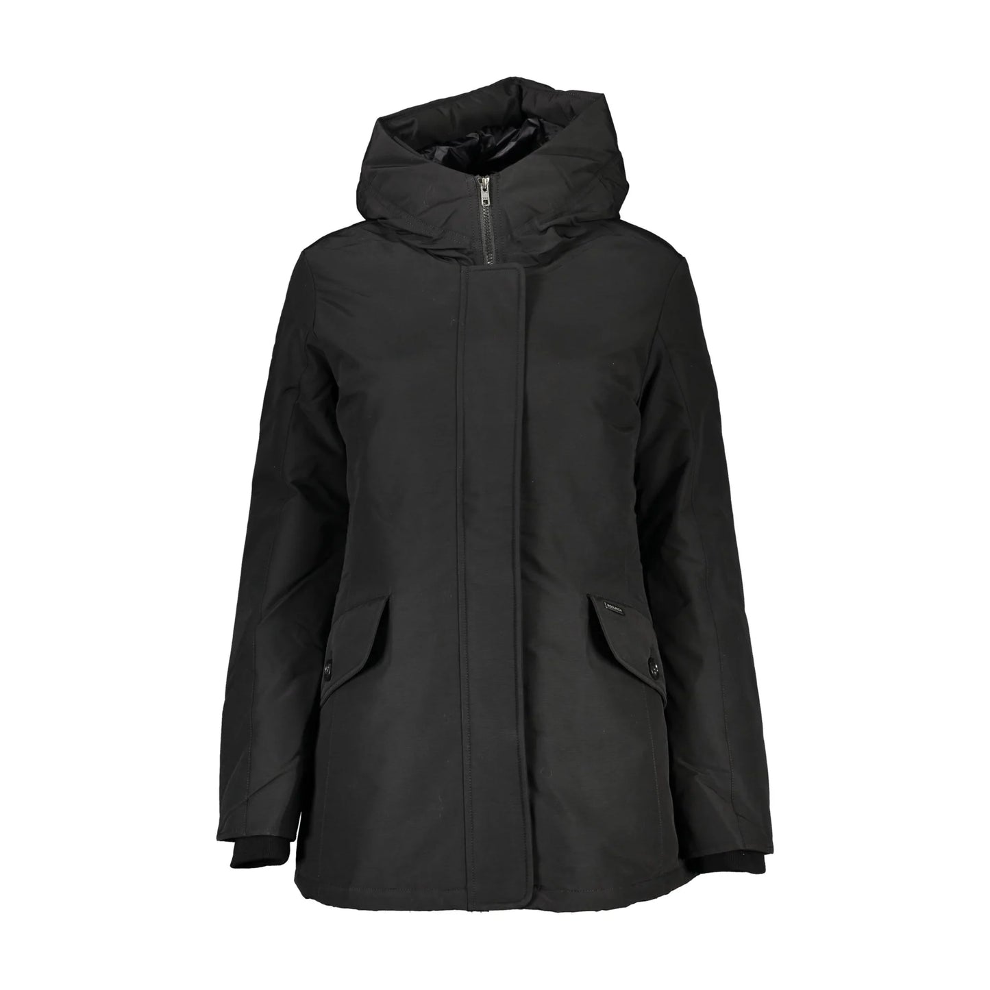Woolrich Giubbotto Donna Nero con Cappuccio e Tasche Giubbotti e Giacche - foto prodotto