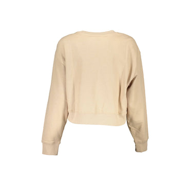 Guess Jeans Felpa Maniche Lunghe Donna beige Stampa Logo Felpe - vista 2