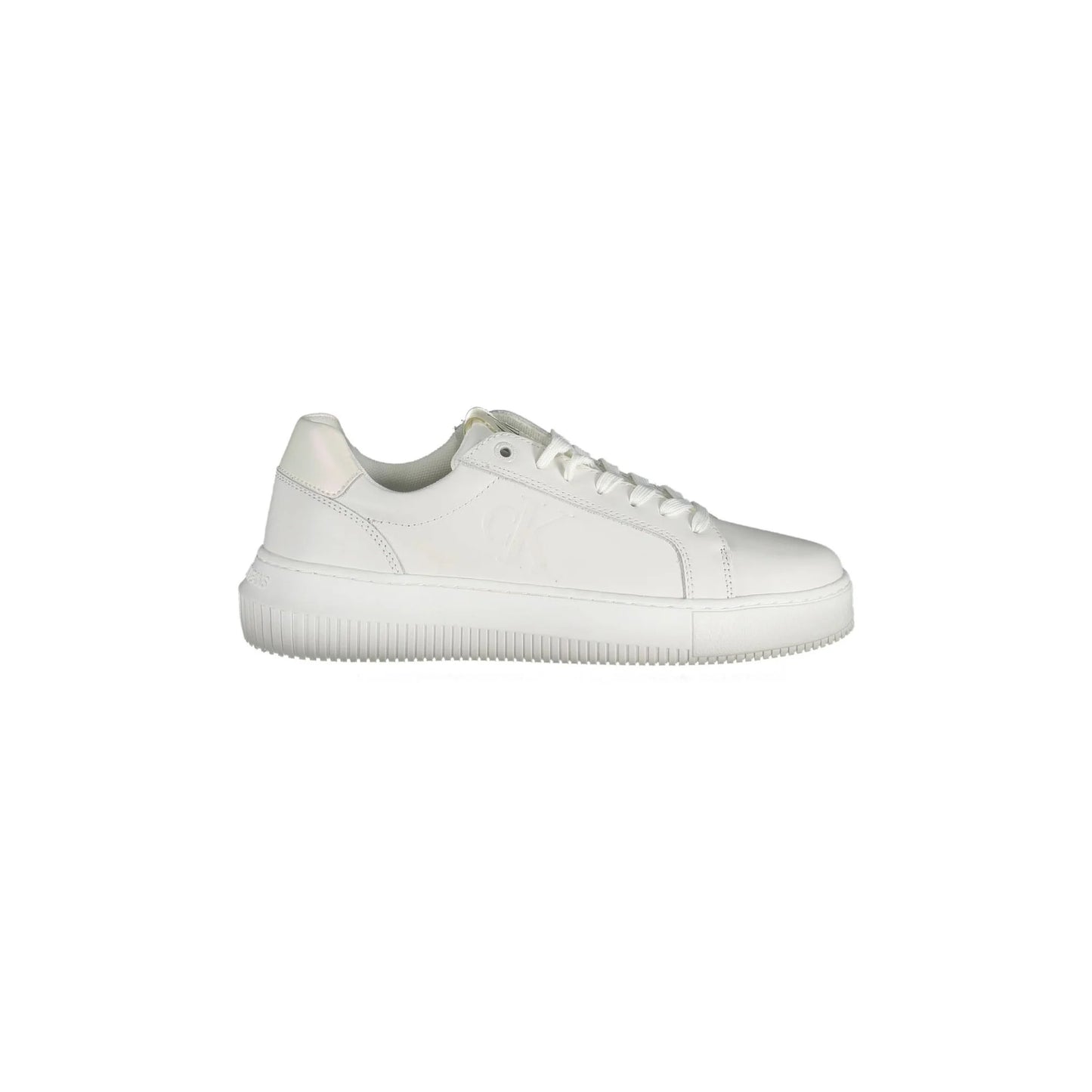 CALVIN KLEIN Scarpe Sneakers Donna Bianche con Dettagli Logo Bianco - foto prodotto