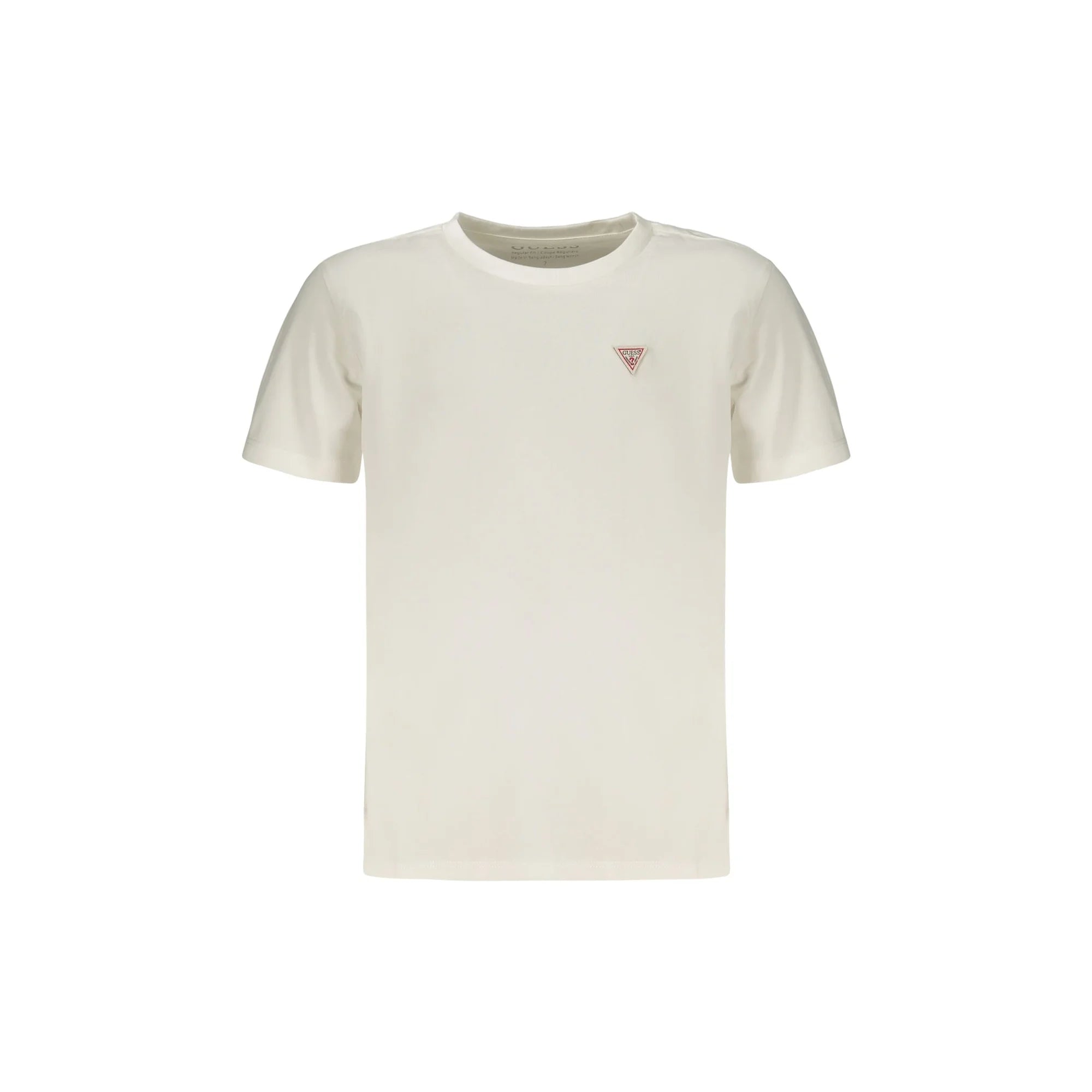 GUESS JEANS T-SHIRT MANICHE CORTE BAMBINO BIANCO
