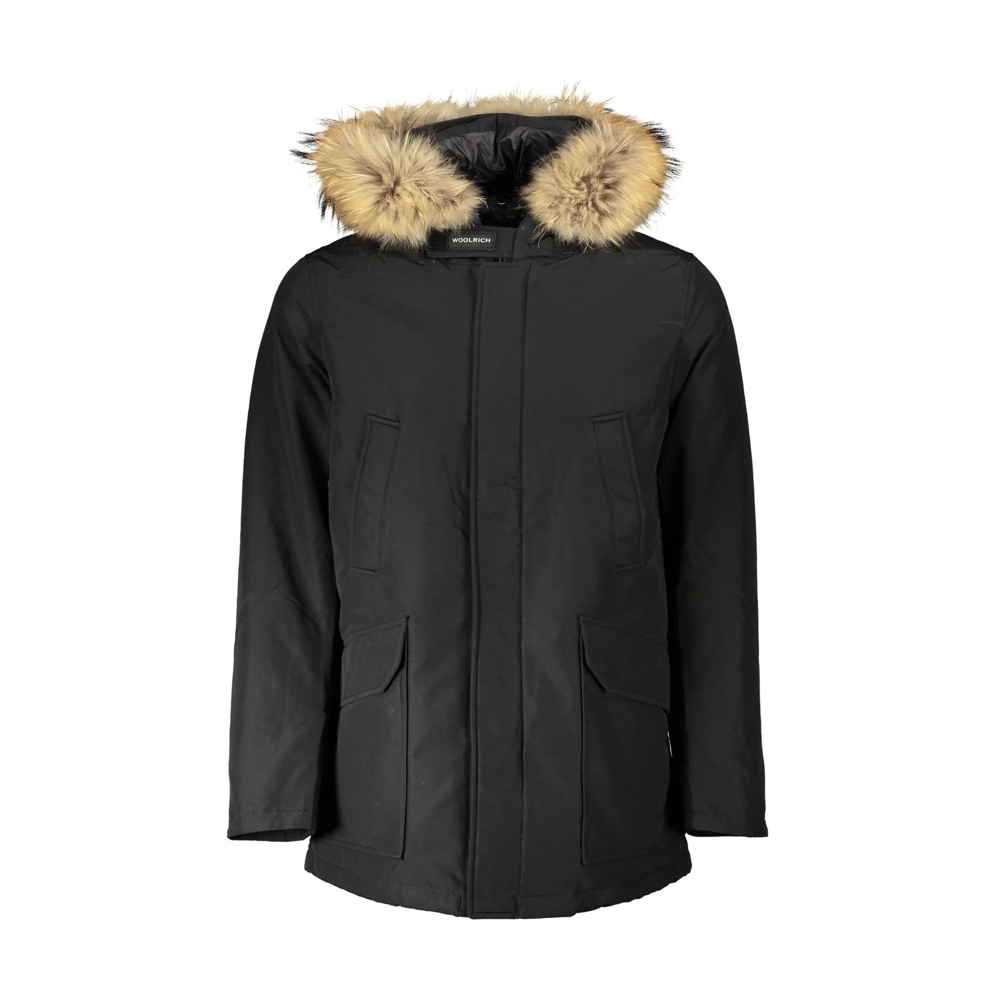Woolrich Giubbotto Maniche Lunghe Uomo Nero Cappuccio con Pelo Removibile Giubbotti e Giacche - foto prodotto