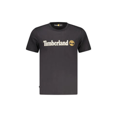 Timberland T-Shirt Μανίκια Κοντά Ανδρική Μαύρη Εκτύπωση Λογότυπο