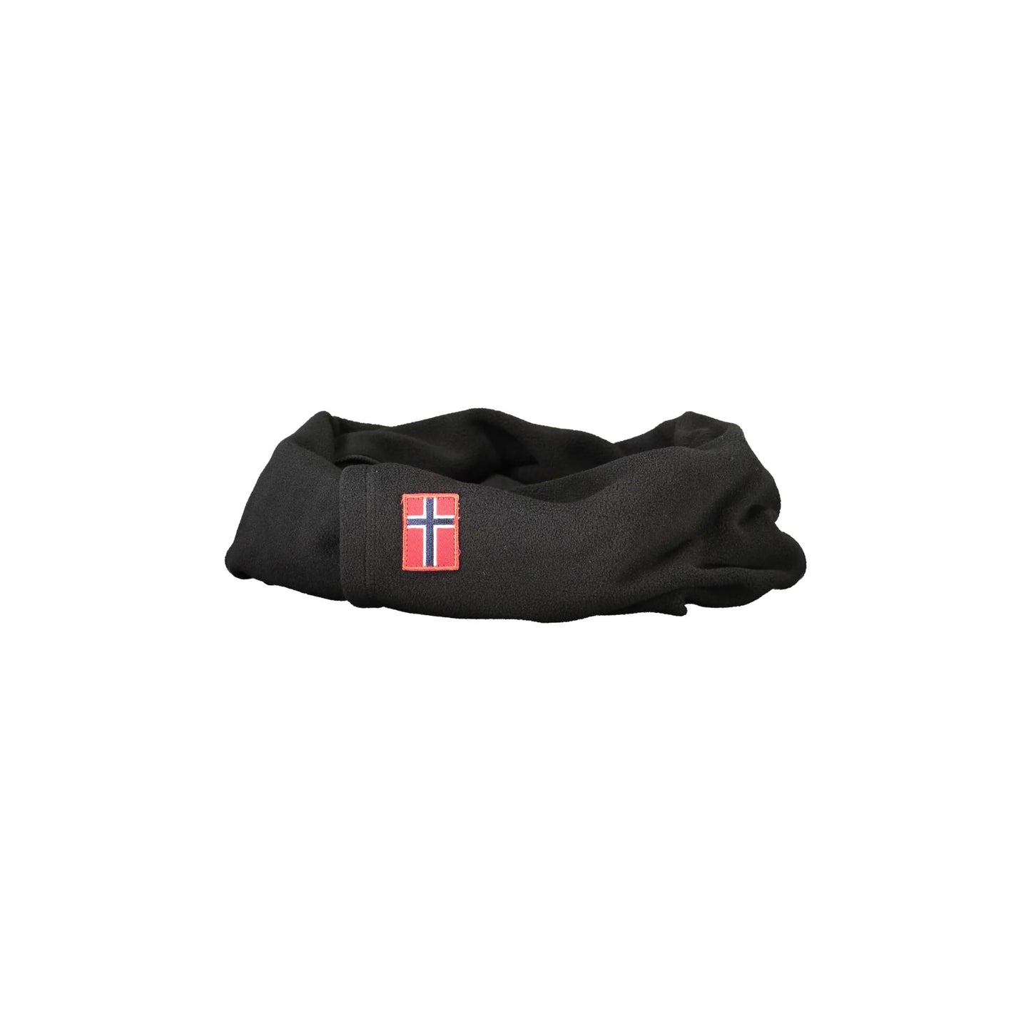 NORWAY 1963 Set Cuffia e Sciarpa Uomo Nero in Pile con Logo Cappelli - vista 3