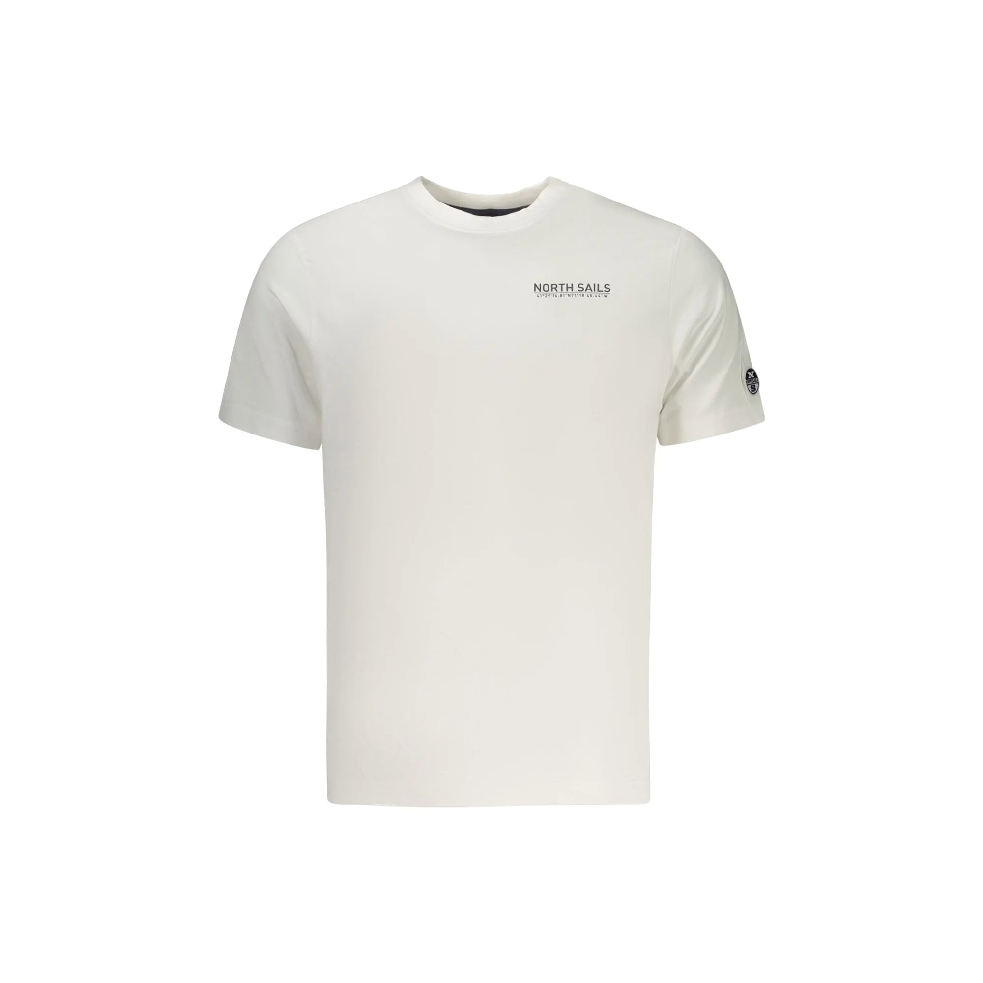 North Sails T-Shirt Uomo Bianca Maniche Corte Stampa Logo Bianco - foto prodotto