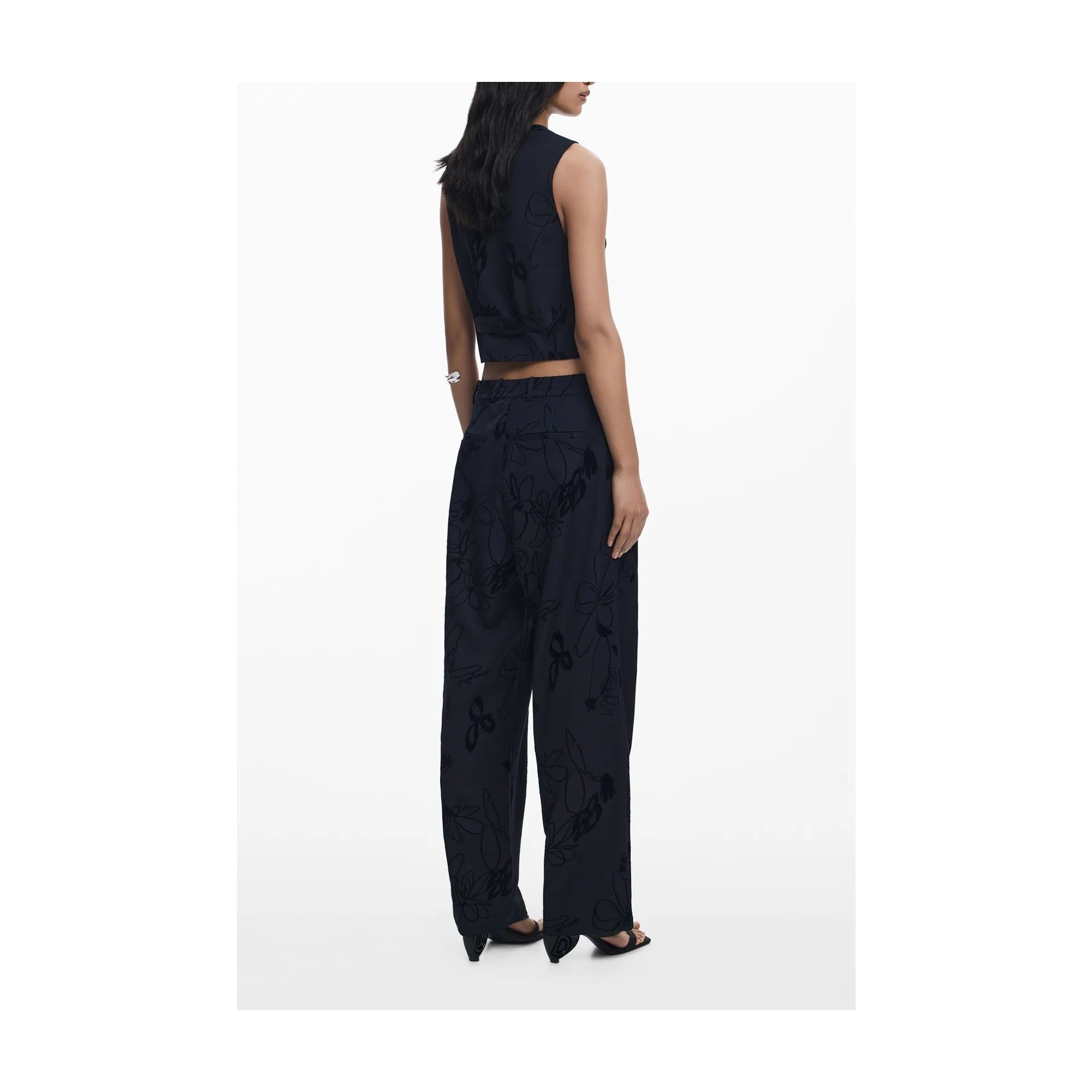 DESIGUAL PANTALONE DONNA NERO