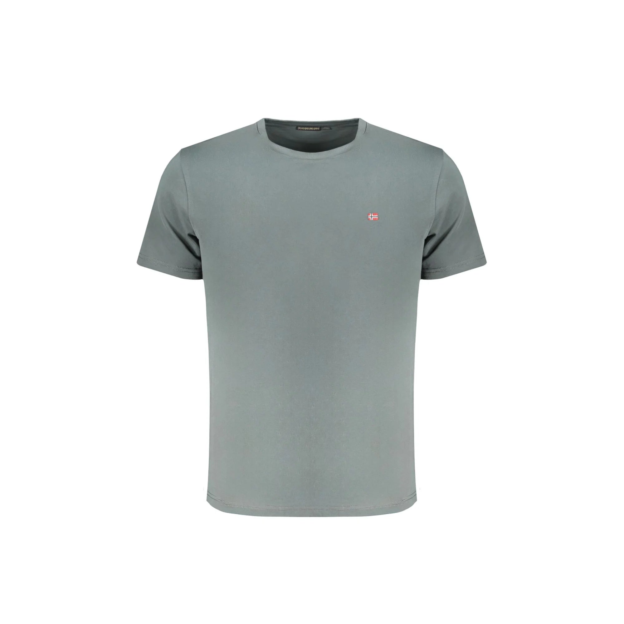 Napapijri T-Shirt Maniche Corte Uomo Verde Ricamo - foto prodotto