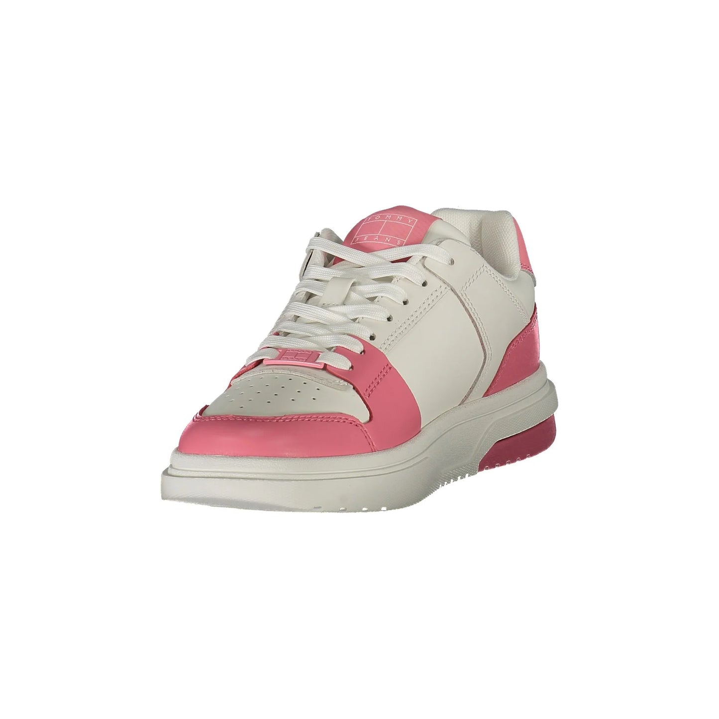 TOMMY HILFIGER Scarpe Sneakers Donna Rosa con Dettagli a Contrasto - vista 3