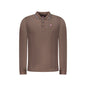 Norway 1963 Polo Uomo Marrone Maniche Lunghe Cotone Ricamo Logo - foto prodotto