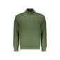 U.S. Grand Felpa Uomo Verde Mezza Zip Felpata Tascone Stampa Logo Felpe - foto prodotto