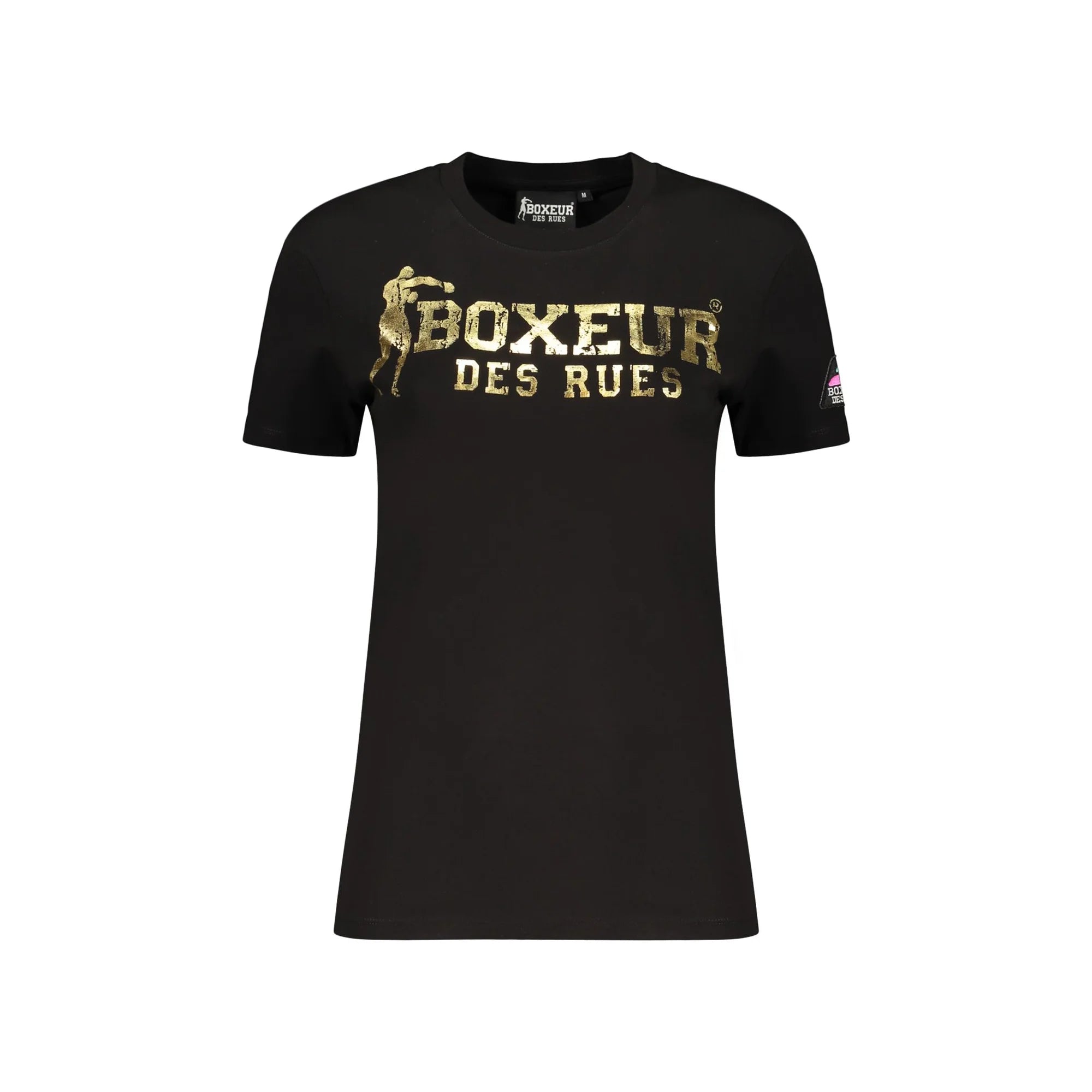 BOXEUR DES RUES T-SHIRT MANICHE CORTE DONNA NERO