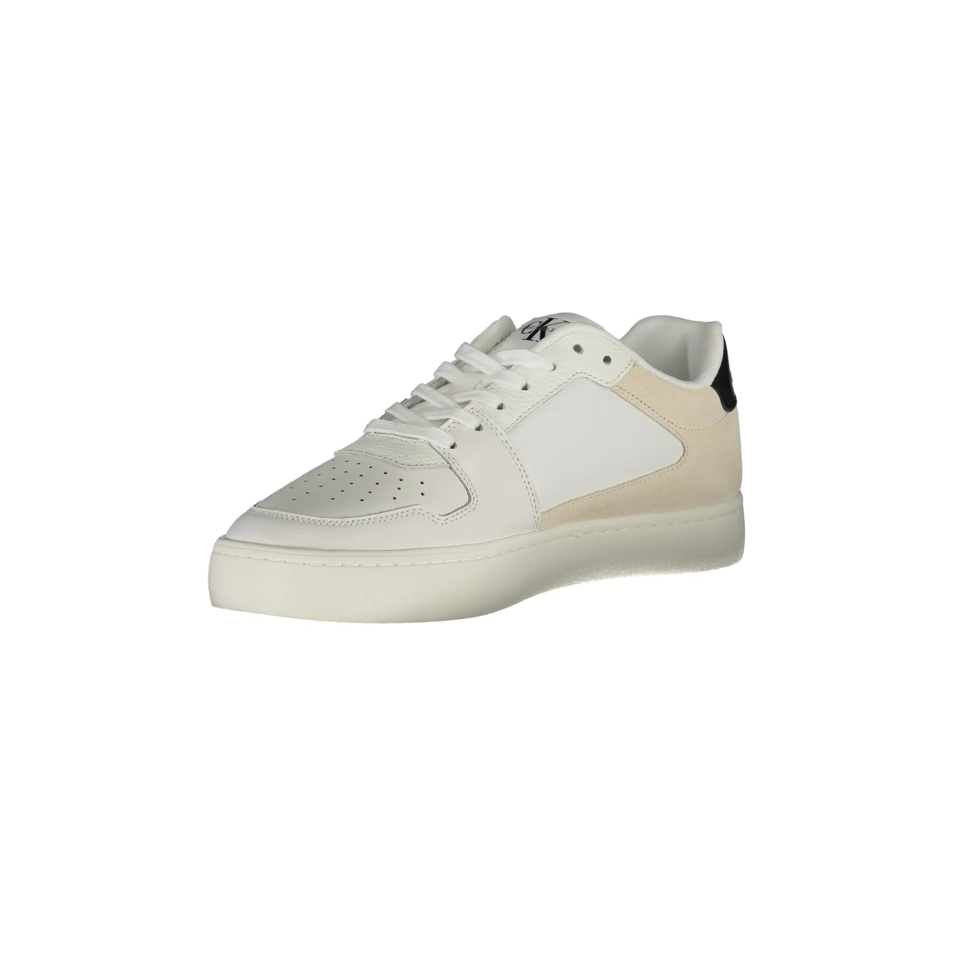 CALVIN KLEIN Scarpe Sneakers Uomo Bianche con Dettagli a Contrasto bianco - vista 3