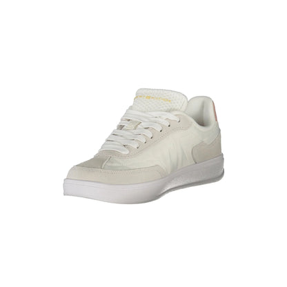 TOMMY HILFIGER Scarpe Sneakers Donna Bianche con Dettagli Rosa e Ricamo bianco - vista 3