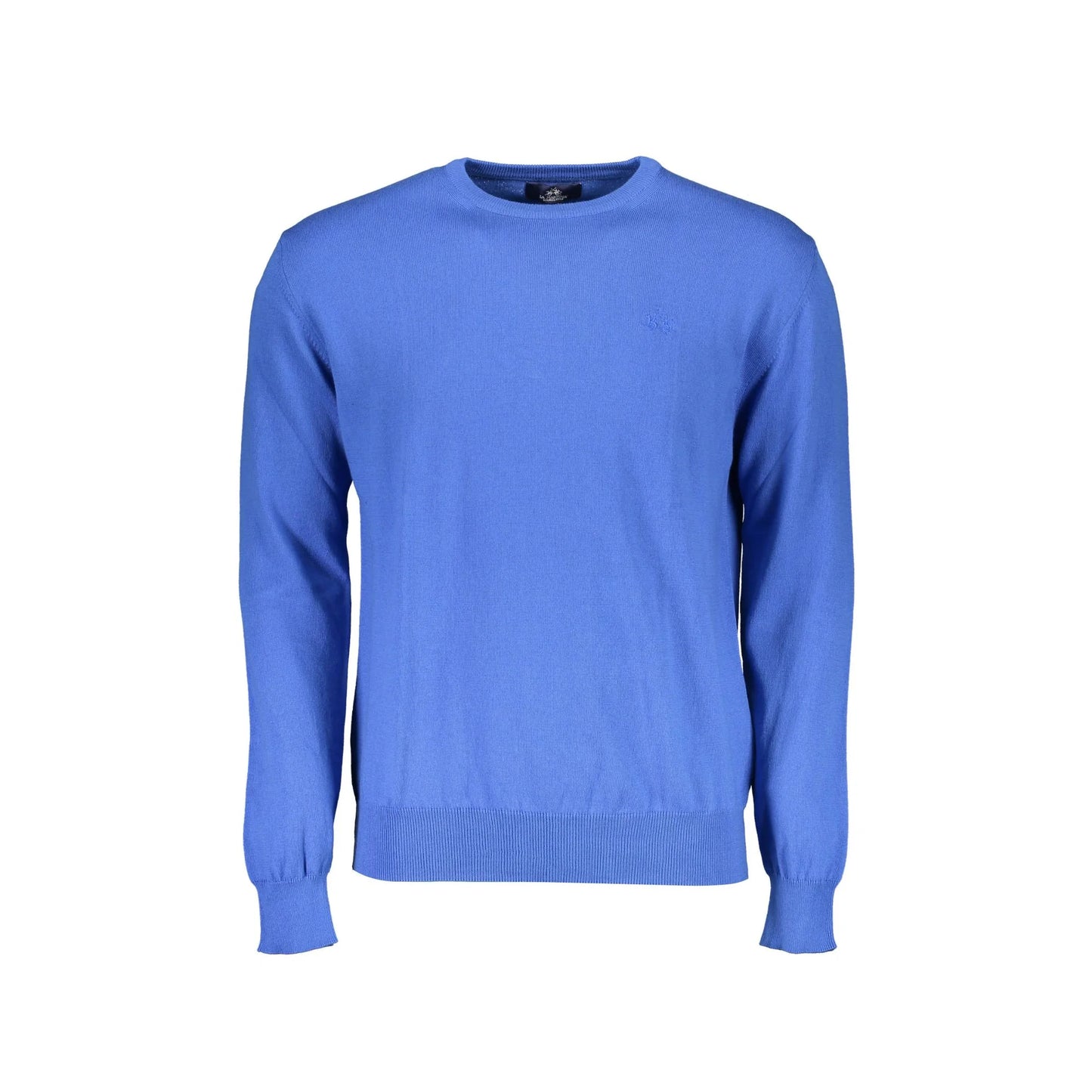 La Martina Maglia Uomo Blu Maniche Lunghe Girocollo Logo Maglie - foto prodotto