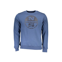 North Sails Sweatshirt Herren Blau Rundhals mit Druck
