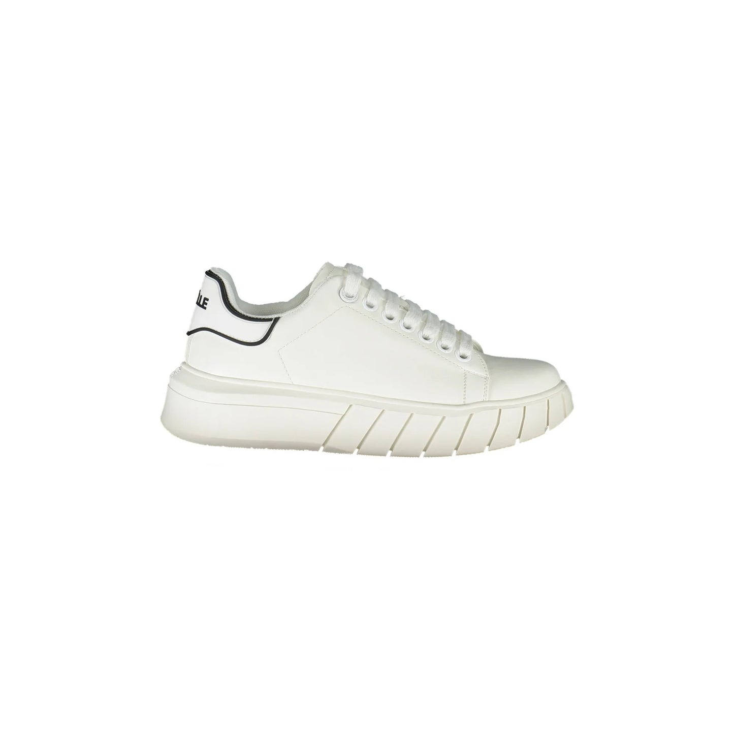 GAELLE PARIS Scarpe Sneakers Donna Bianche con Lacci e Logo Bianco - foto prodotto