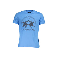 La Martina T-Shirt Kratki Rokavi Moški Modra Tisk