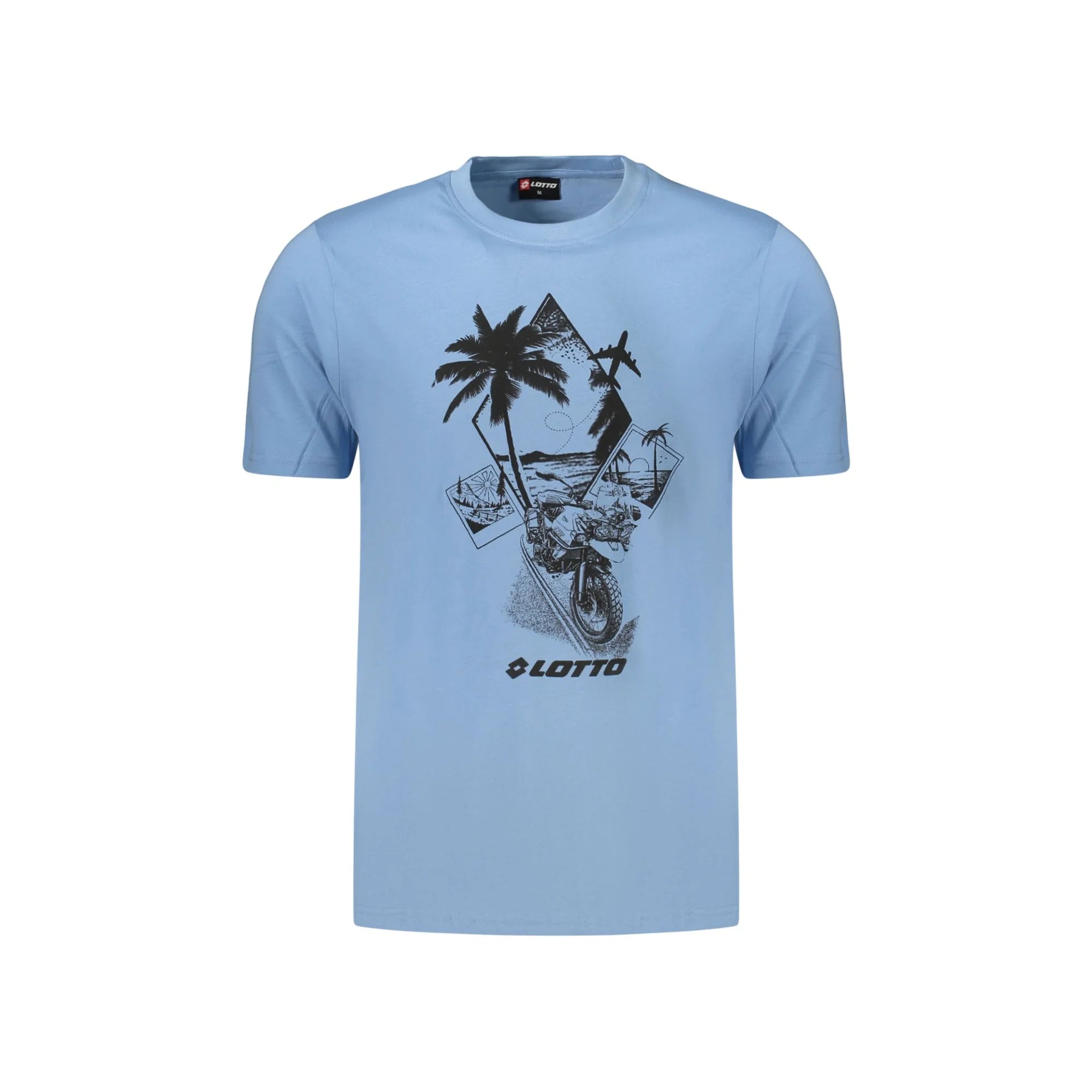 LOTTO T-SHIRT MANICHE CORTE UOMO AZZURRO