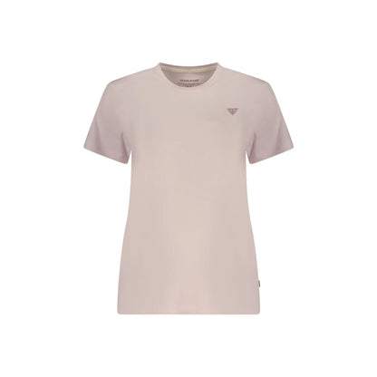 GUESS JEANS T-SHIRT MANICHE CORTE DONNA ROSA