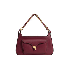 COCCINELLE Sac à épaule Rouge, En Cuir Véritable, Beat Generation