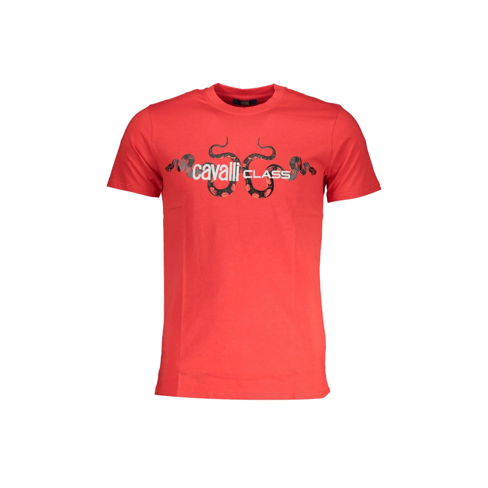 Cavalli Class T-Shirt Maniche Corte Uomo Rossa Stampa Rosso - foto prodotto