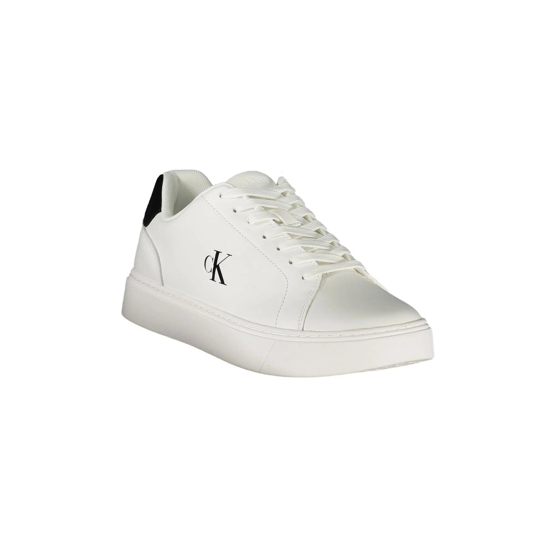 CALVIN KLEIN Sneakers Uomo Bianche con Lacci e Dettagli Neri nero - vista 2