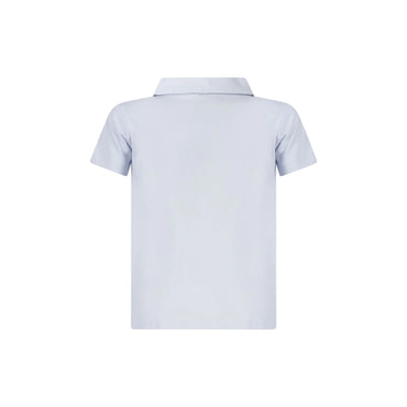 Guess Jeans Polo Maniche Corte Bambino Azzurra Logo azzurro - vista 2