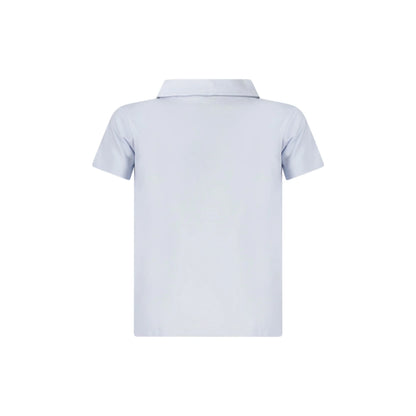 Guess Jeans Polo Maniche Corte Bambino Azzurra Logo azzurro - vista 2