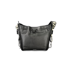 Coccinelle Schoudertas Echt Leer Dames Zwart Ritssluiting