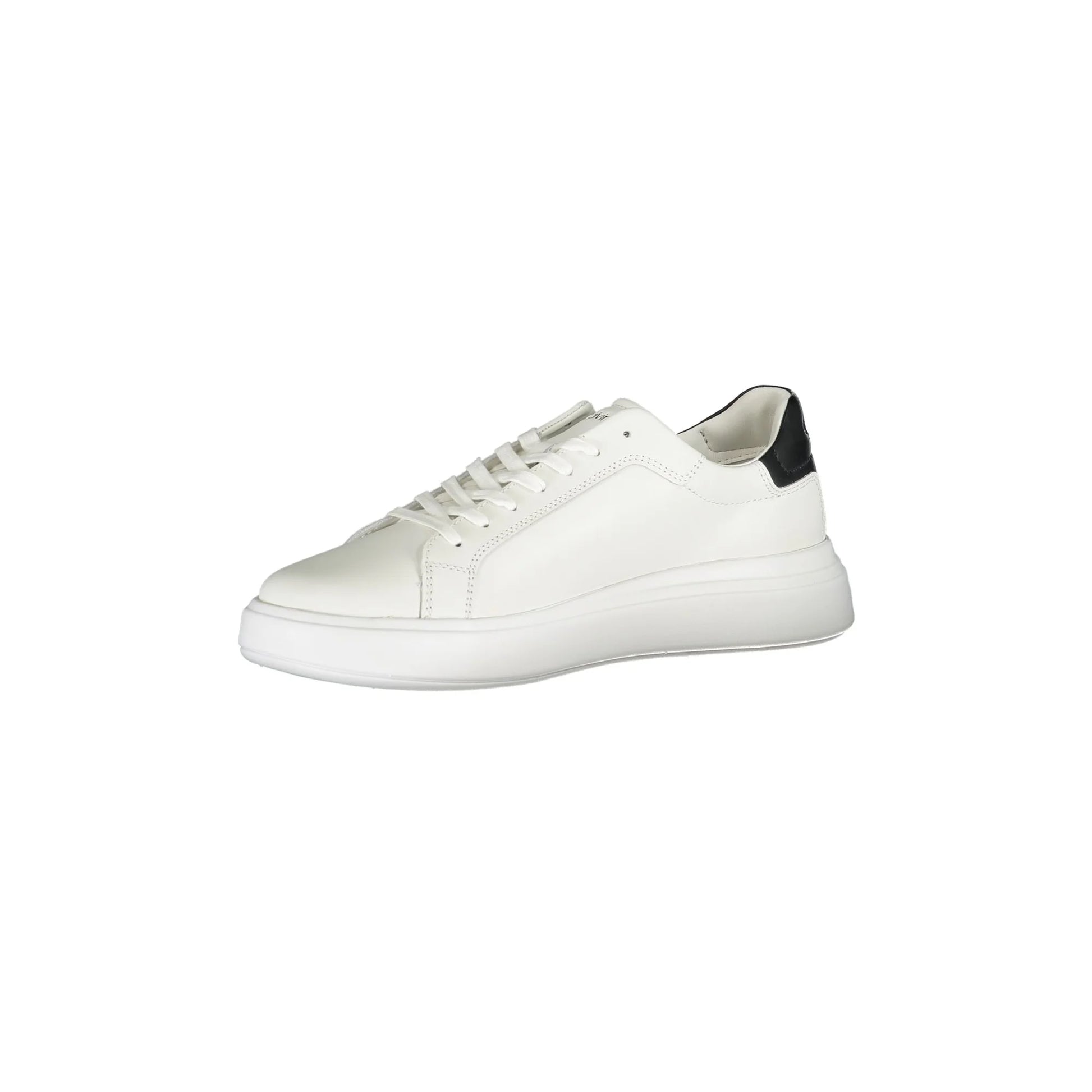CALVIN KLEIN Scarpe Sneakers Uomo Bianche con Lacci e Logo bianco - vista 3