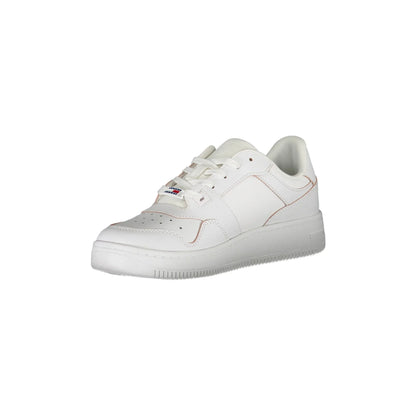 TOMMY HILFIGER Scarpe Sneakers Donna Bianche con Lacci e Logo bianco - vista 3