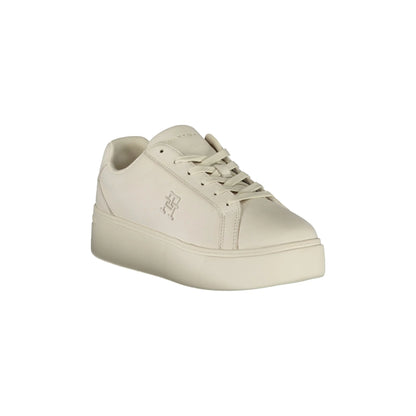 TOMMY HILFIGER Scarpe Sneakers Donna Bianche con Lacci e Logo bianco - vista 2