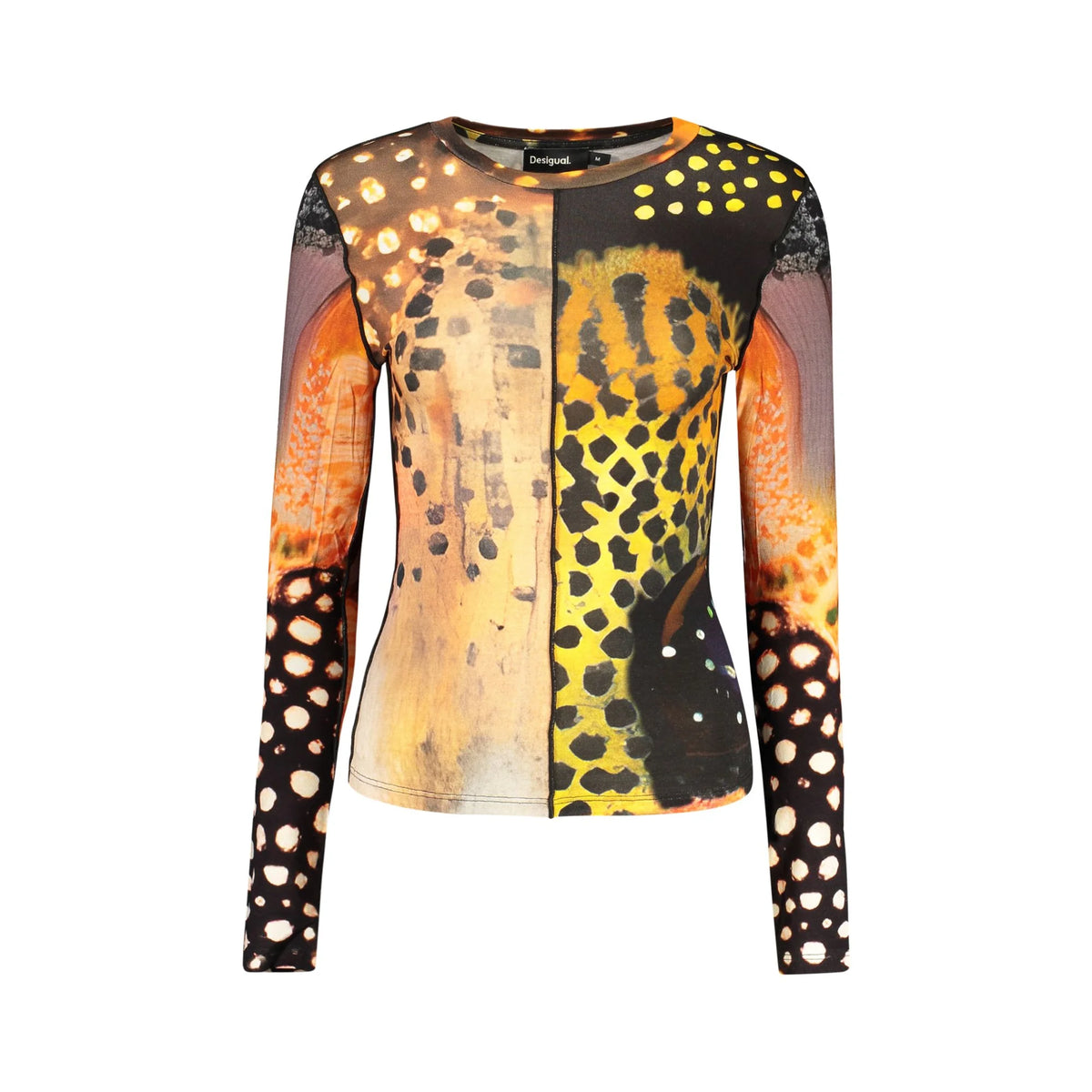 DESIGUAL T-SHIRT MANICHE LUNGHE DONNA ARANCIO