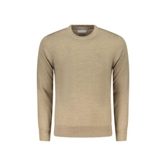 North Sails sweter Męska Brązowa okrągły dekolt z Logo