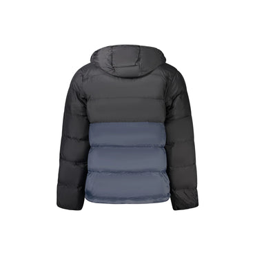Calvin Klein Giubbotto Uomo Nero Cappuccio Dettagli Blu Water Wind Giubbotti e Giacche - vista 2