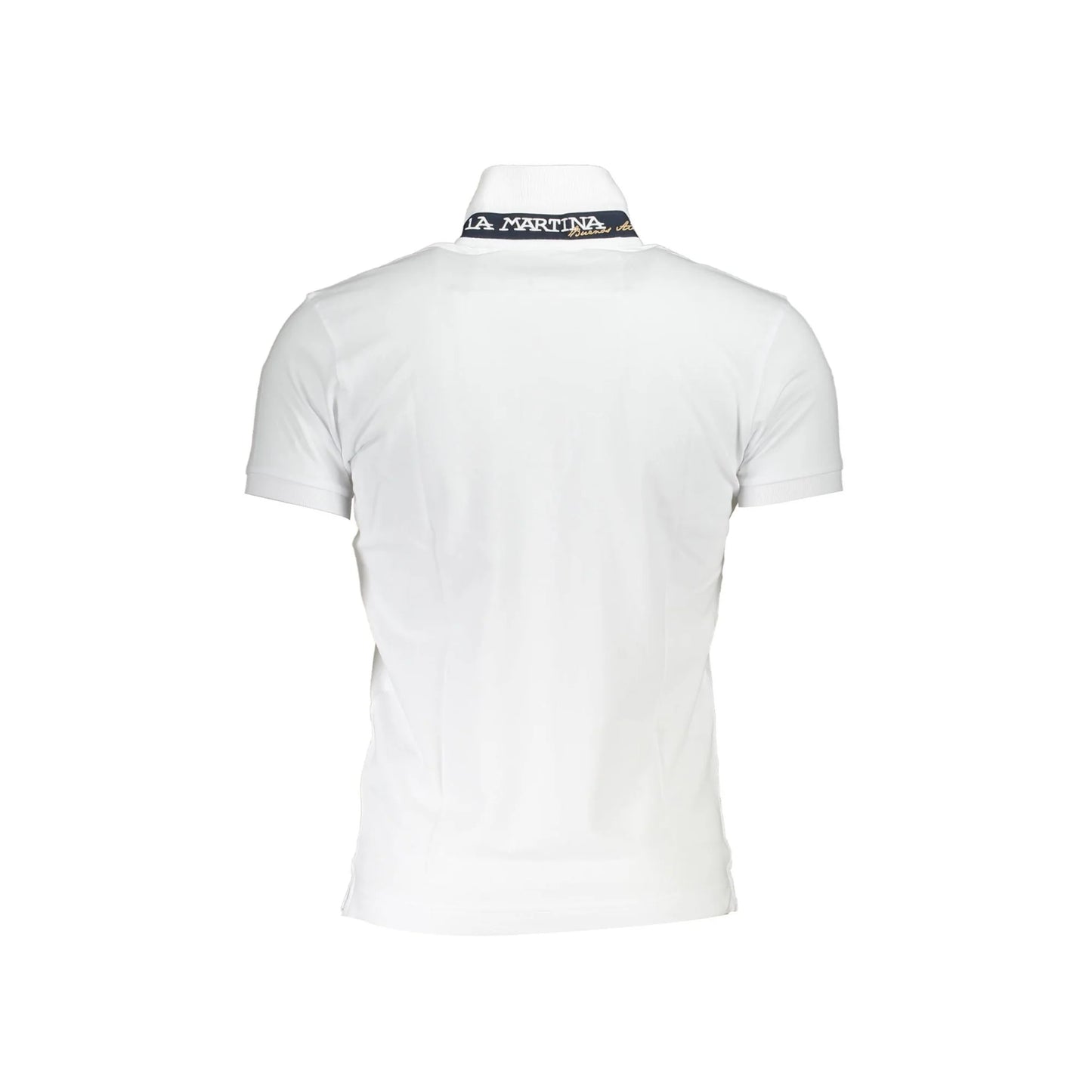 La Martina Polo Maniche Corte Uomo Bianca Ricamo bianco - vista 3