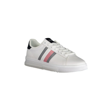 TOMMY HILFIGER Scarpe Sneakers Uomo Bianche con Dettagli a Contrasto bianco - vista 2
