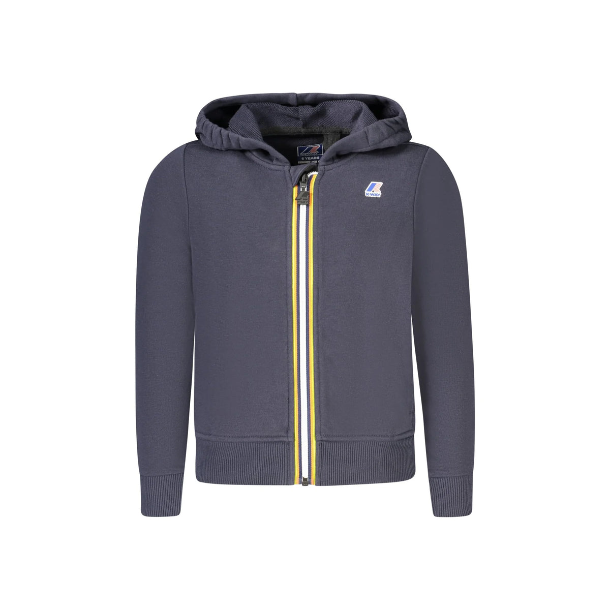K-WAY FELPA CON ZIP BAMBINO BLU
