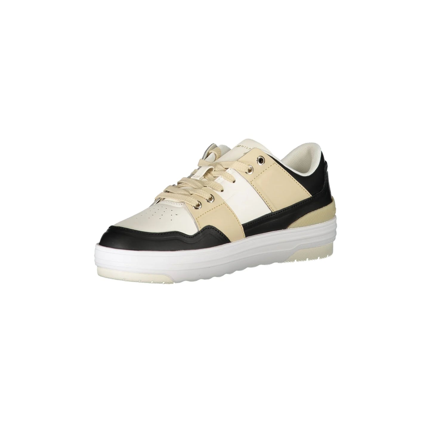 TOMMY HILFIGER Scarpe Sneakers Donna Bianche con Dettagli a Contrasto e Logo bianco - vista 3