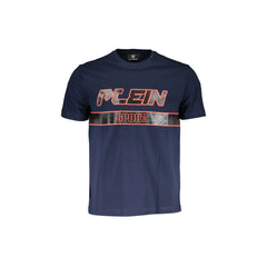 Plein Sport T-Shirt Μανίκια Κοντά Ανδρική Μπλε Εκτύπωση Λογότυπο