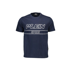 Plein Sport T-Shirt Μανίκια Κοντά Ανδρική Μπλε Εκτύπωση Λογότυπο
