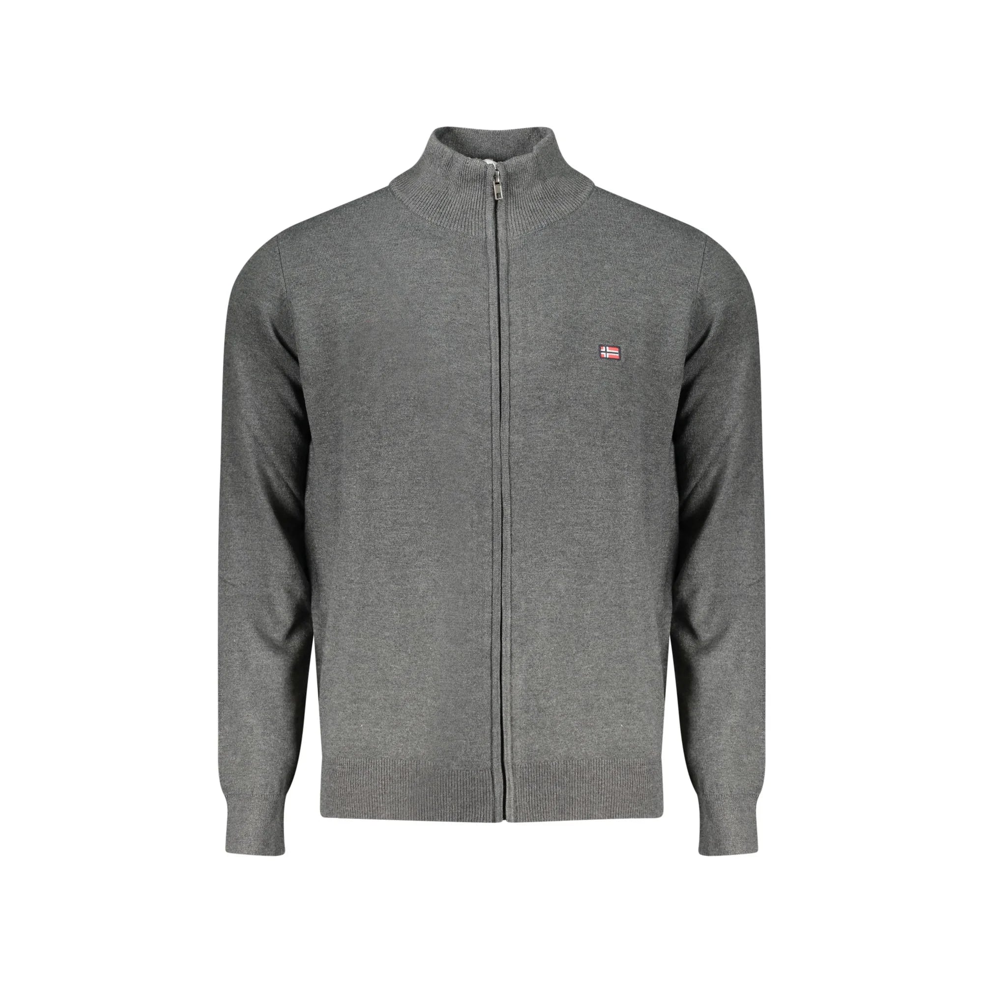 Norway 1963 Maglia Cardigan Uomo Grigio Ricamo Maglie - foto prodotto