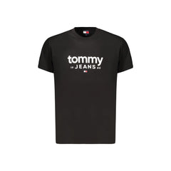 Tommy Hilfiger T-Shirt Maniche Corte Uomo Nera Stampa Logo
