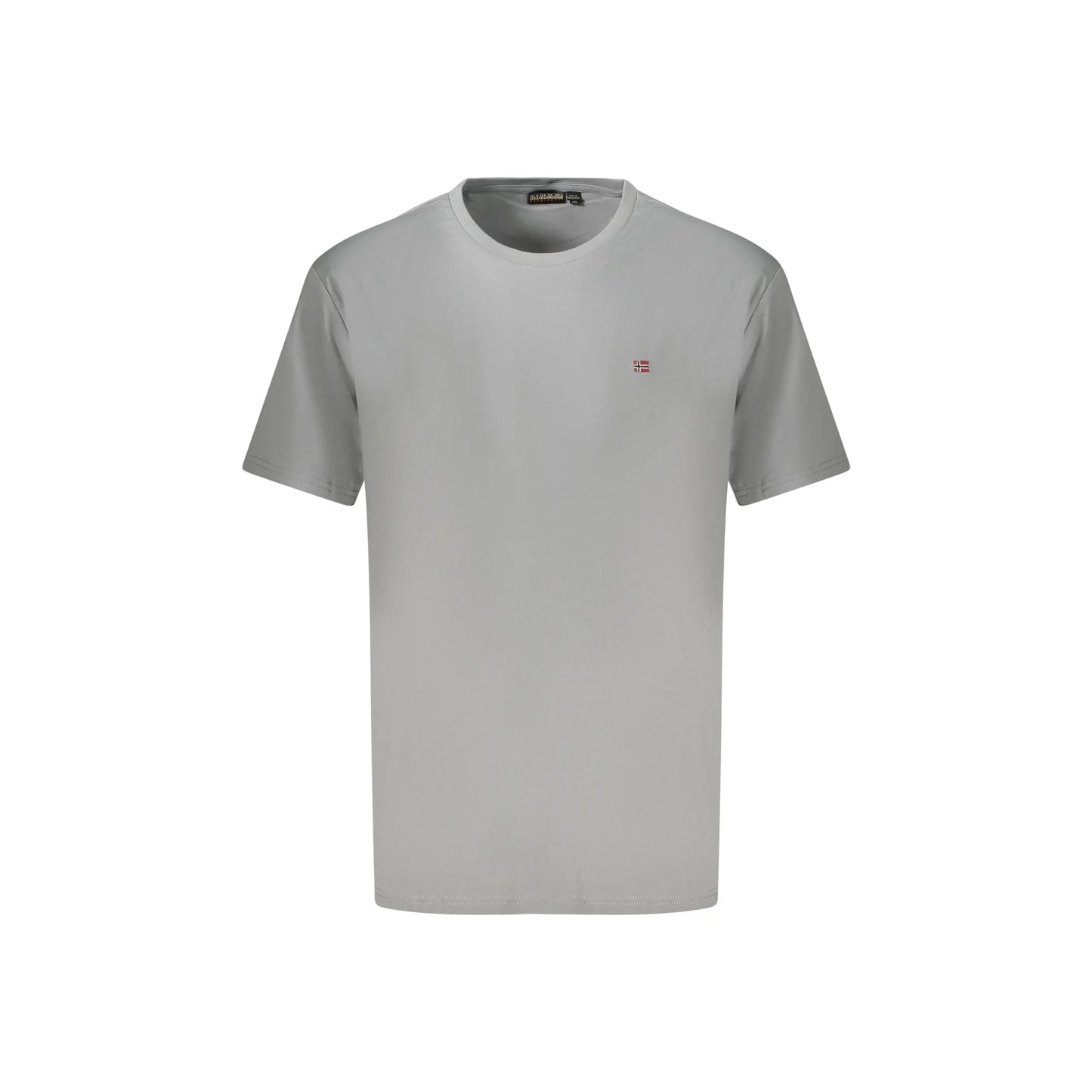 Napapijri T-Shirt Maniche Corte Uomo Grigia Ricamo Grigio - foto prodotto