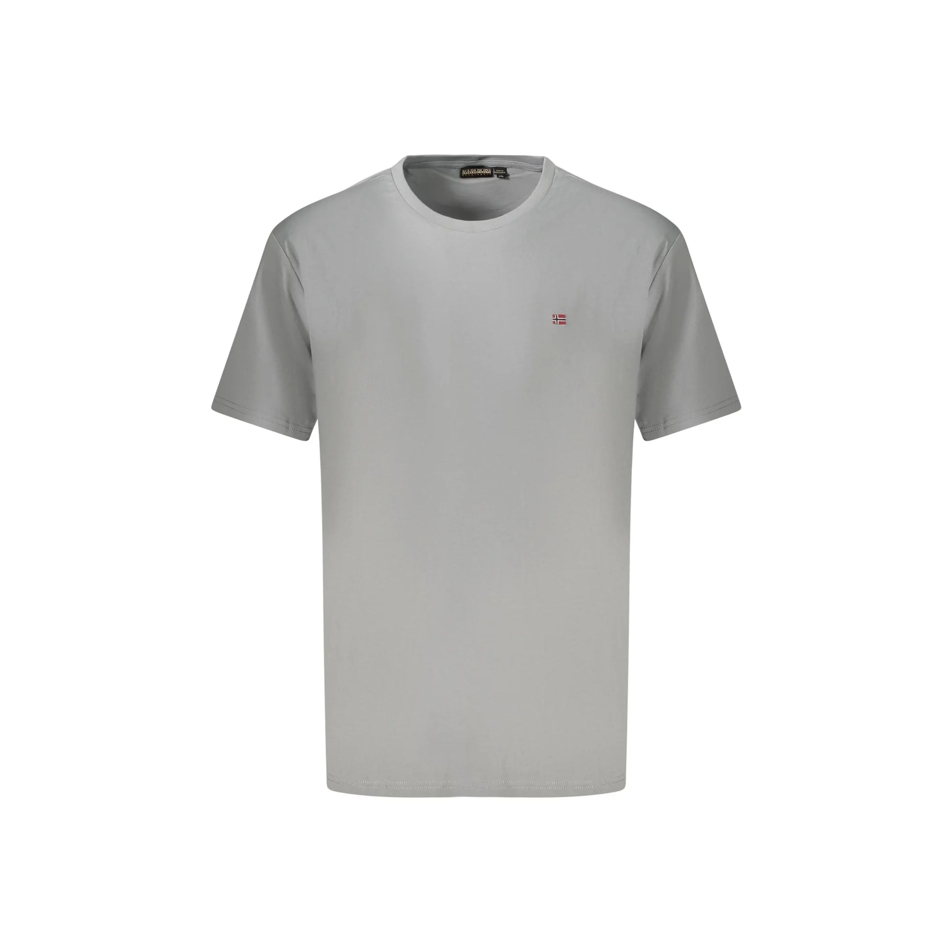 Napapijri T-Shirt Maniche Corte Uomo Grigia Ricamo Grigio - foto prodotto