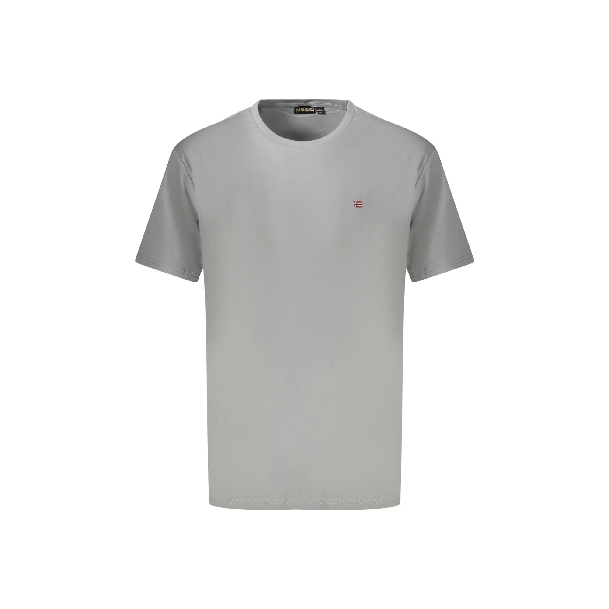 Napapijri T-Shirt Maniche Corte Uomo Grigia Ricamo Grigio - foto prodotto