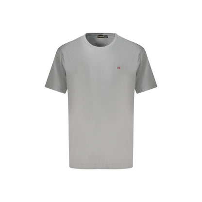 Napapijri T-Shirt Maniche Corte Uomo Grigia Ricamo Grigio - foto prodotto