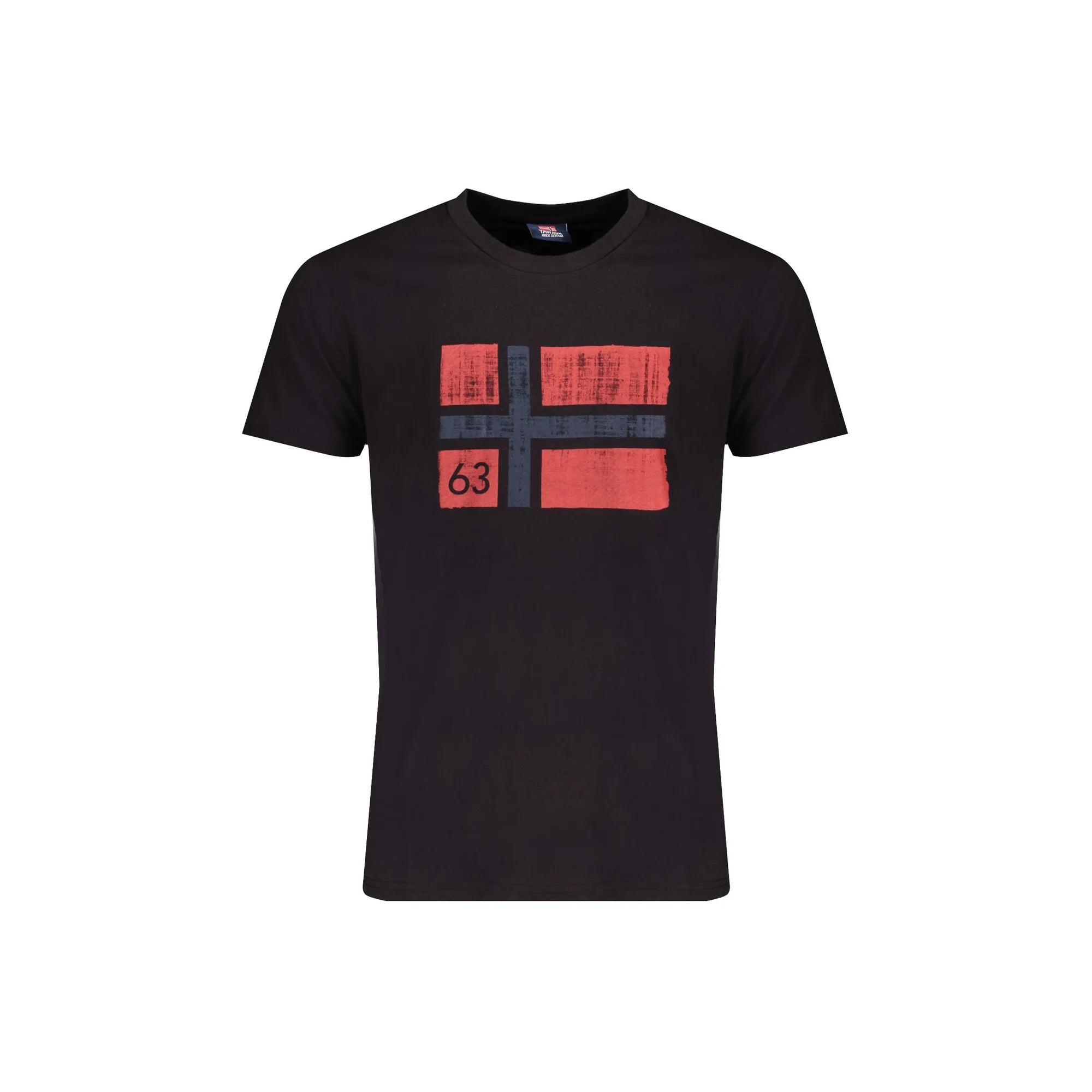 Norway 1963 T-Shirt Maniche Corte Uomo Nera Stampa Nero - foto prodotto