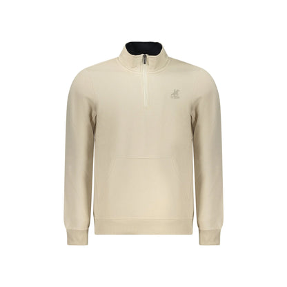 U.S. Grand Felpa Uomo Beige Mezza Zip Felpata Logo Felpe - foto prodotto